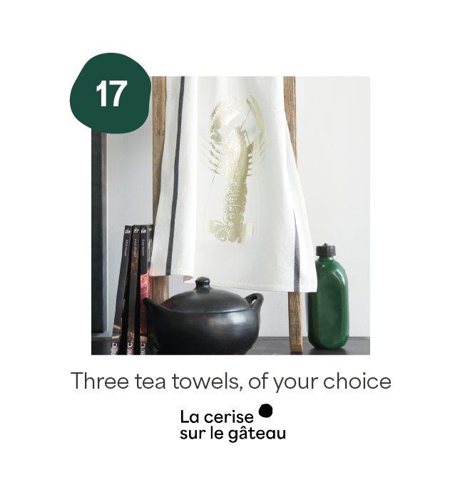 three tea towels of your choice